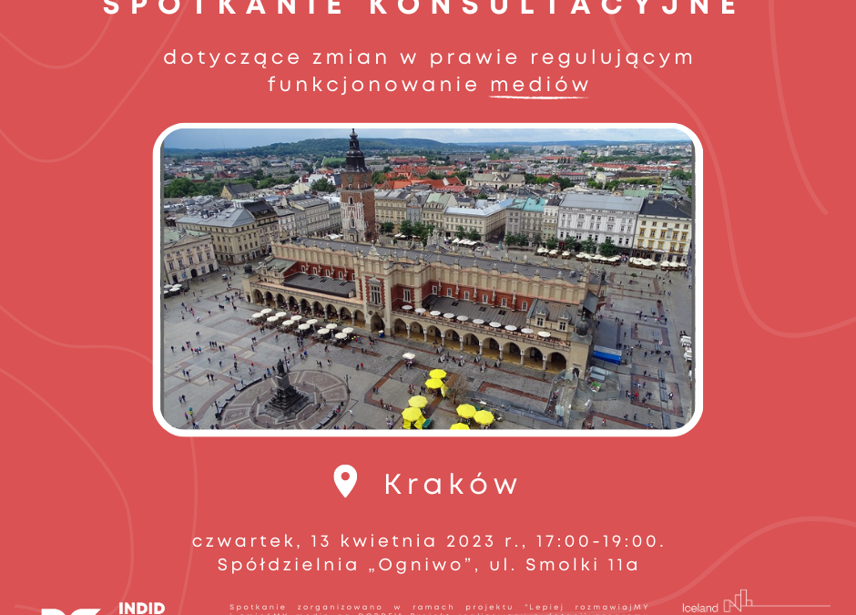 ZmieńMY to razem w Krakowie – spotkanie dot. zmian w prawie regulującym funkcjonowanie mediów